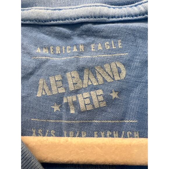 American Eagle‎ Women’s Short Sleeve Oversized Leopard Band Tee Size XS/S Blue - Picture 2 of 3
